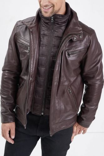 Blouson cuir Daytona Sheep Manila Falcon Brown
