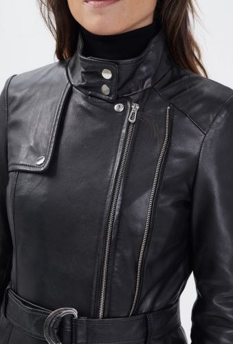 VESTE EN CUIR ROSE GARDEN OSANA 