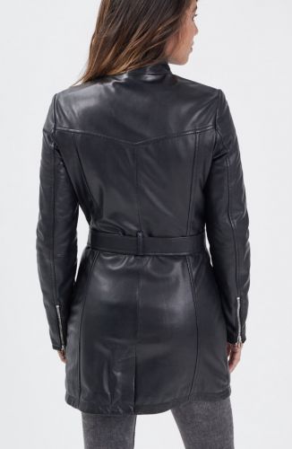 VESTE EN CUIR ROSE GARDEN OSANA 