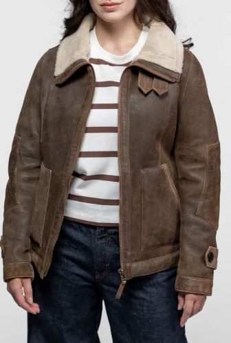 VESTE PEAU BOMBARDIER FEMME ELLA