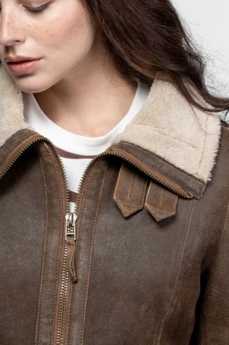 VESTE PEAU BOMBARDIER FEMME ELLA