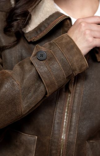 VESTE PEAU BOMBARDIER FEMME ELLA