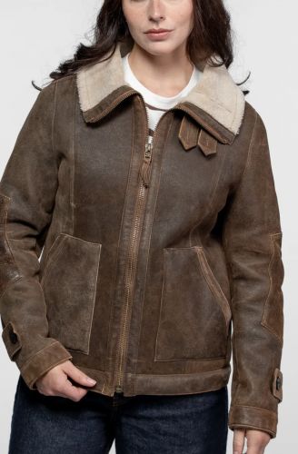 VESTE PEAU BOMBARDIER FEMME ELLA