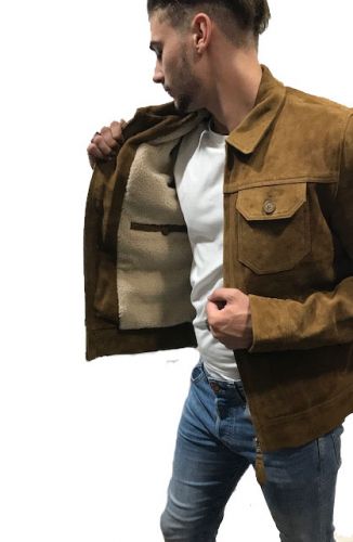 blouson cuir doublé mouton