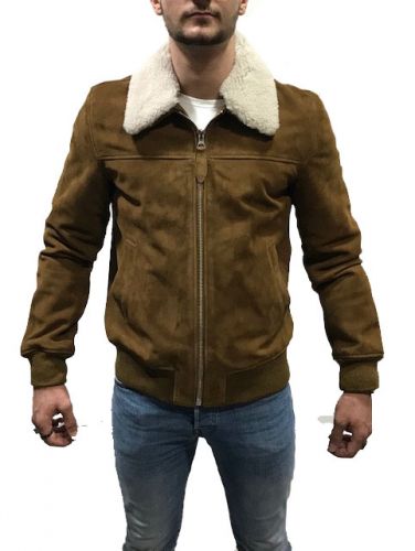 BLOUSON SCHOTT PILOTE EN CHEVRE VELOURS