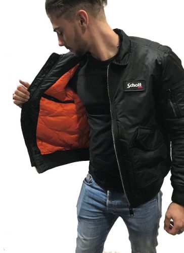 BOMBER SCHOTT 210100 NOIR