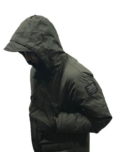 Parka SCHOTT ARTICA TANUKI KAKI Fourrure véritable amovible 