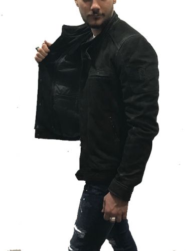 BLOUSON HOMME OAKWOOD JAYDEN NUBUCK NOIR