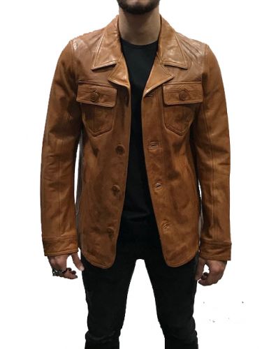 Veste cuir Daytona Ralph Cognac