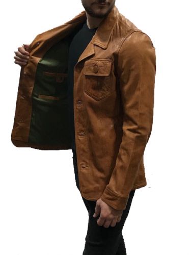 Veste cuir Daytona Ralph Cognac