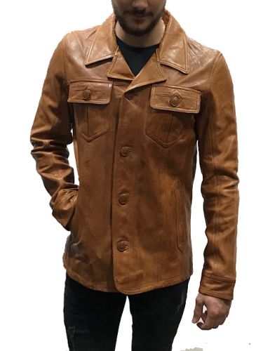 Veste cuir Daytona Ralph Cognac