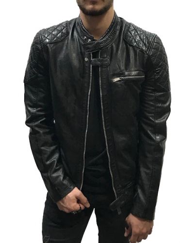 Blouson en Cuir Redskins homme RIVER CALISTA BLACK