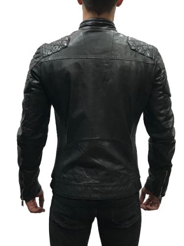 Blouson en Cuir Redskins homme RIVER CALISTA BLACK