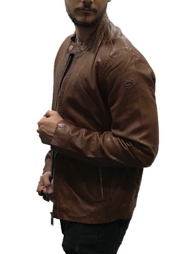 veste en cuir mouton  marron homme redsknins 