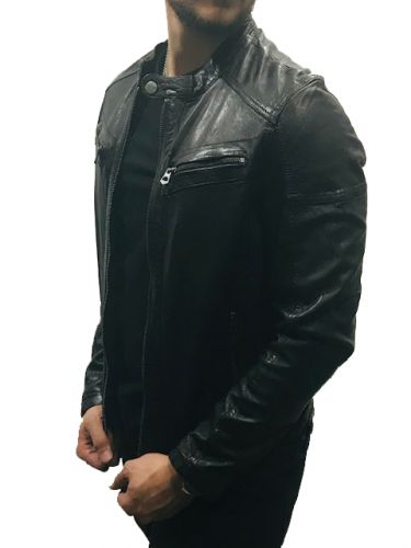 blouson en cuir homme printemps