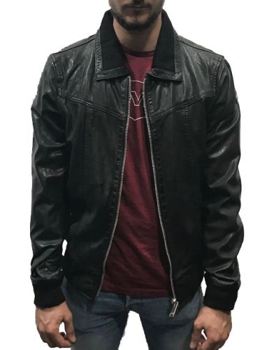 BLOUSON EN CUIR REDSKINS RUBBETS CALISTA BLACK