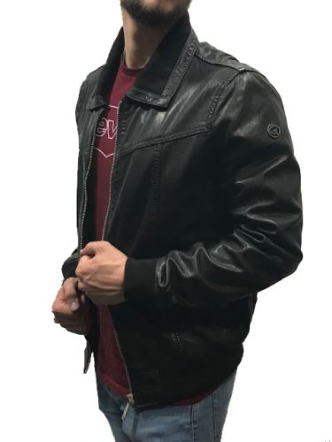 BLOUSON EN CUIR REDSKINS RUBBETS CALISTA BLACK
