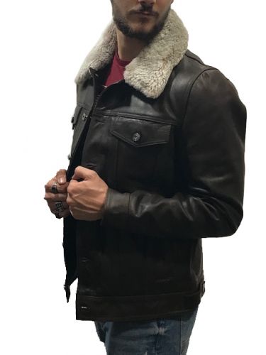 PLAYERS blouson cuir de vachette veritable Redskins Togo Homme 
