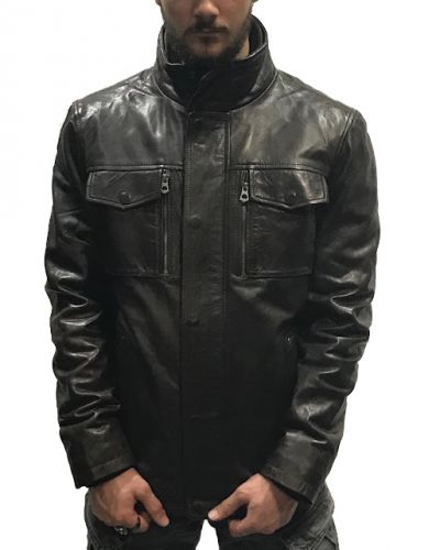 BLOUSON EN CUIR DAYTONA 73 ANDERSON BLACK