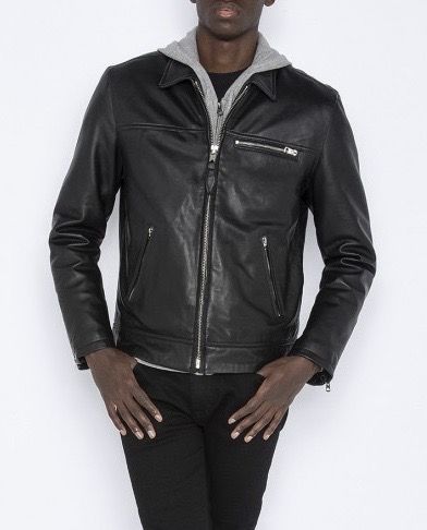BLOUSON EN CUIR SCHOTT LCRIDE2 COL PLAT