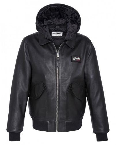 BLOUSON SCHOTT HOMME LCCWU2 CUIR NOIR