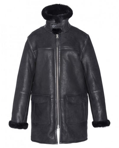 MANTEAU MOUTON DOUBLE FACE SCHOTT LCCOLORADO NOIR