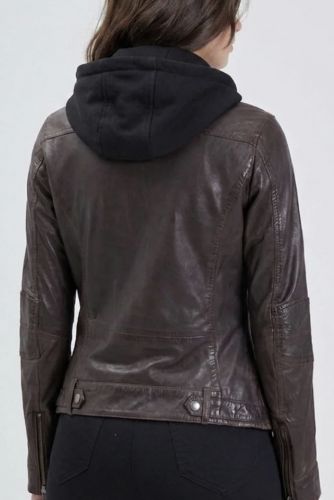 BLOUSON CUIR MOTARD FEMME ELLIE 