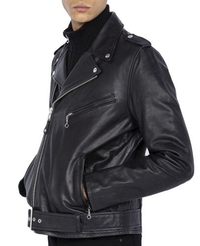 PERFECTO SCHOTT HOMME VACHETTE NOIR LCICON2
