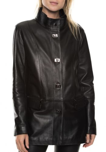 VESTE 3/4 CUIR GIORGIO NANOU WAXY 