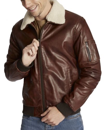 BLOUSON CUIR GIORGIO HOMME MACADAMEN collector agneau PREMIUM