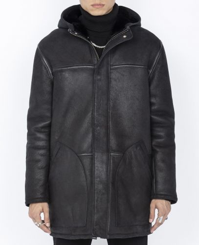 MANTEAU SCHOTT PEAU LAINEE LCCOLORADOH NOIR 