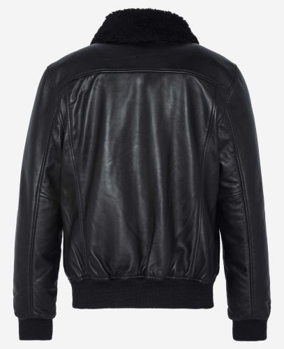 PILOTE CUIR SCHOTT COL AMOVIBLE LCYALES2