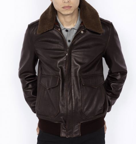 BLOUSON PILOTE A-2 SCHOTT MARRON LCFLIGHTVINX