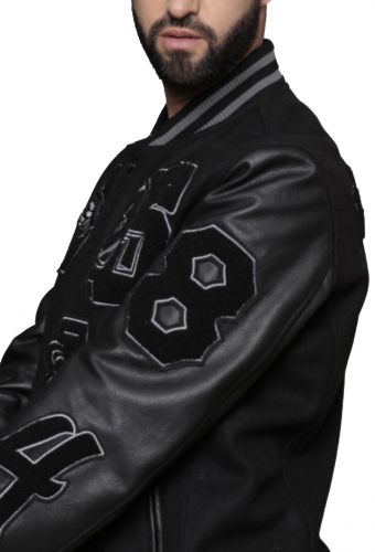 HARVARD BLOUSON TEDDY CUIR ET TISSUS REDSKINS