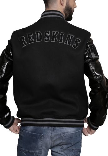 HARVARD BLOUSON TEDDY CUIR ET TISSUS REDSKINS