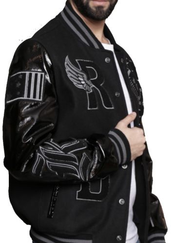 HARVARD BLOUSON TEDDY CUIR ET TISSUS REDSKINS