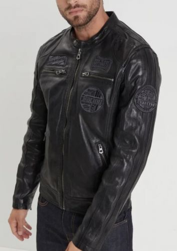 REXRS CUIR HOMME BIKER FULL BLACK