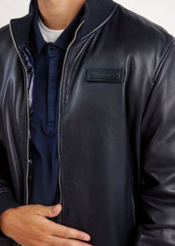 CUIR HOMME BLEU MARINE LUXE