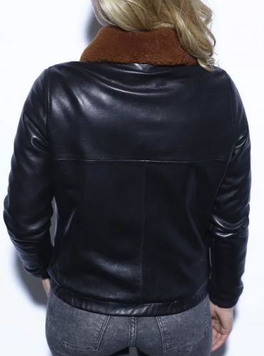 CLARISSE PILOTE CUIR COL AMOVIBLE 