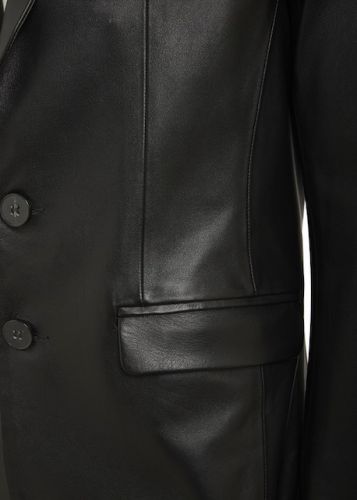 BLAZER EN CUIR GIORGIO GASPARD NOIR