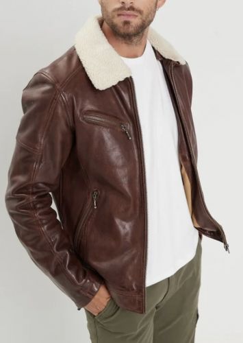 BLOUSON PLATON DE DAYTONA 73 EN CUIR D'AGNEAU COL AMOVIBLE 