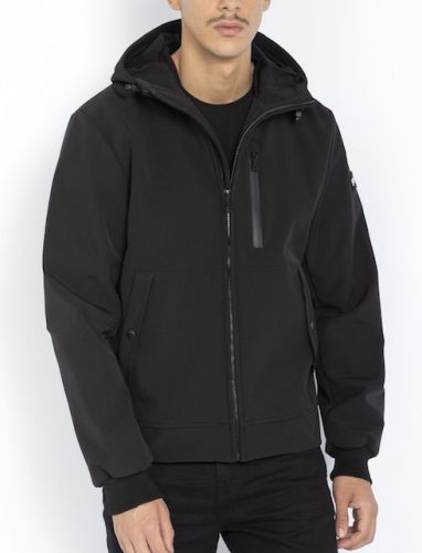 blouson déperlant noir pour homme 