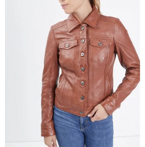 BLOUSON CUIR FEMME JANILA ROSE GARDEN