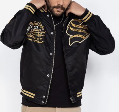 BOMBER SCHOTT HOMME PRINCETON2 NOIR