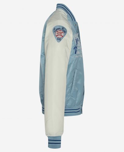 BOMBER SCHOTT HOMME PRINCETON2 BLANC/BLEU