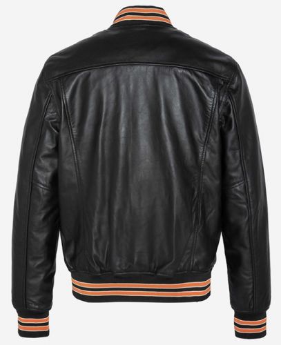 BOMBER EN CUIR HOMME SCHOTT  NOIR LCTEDDYX