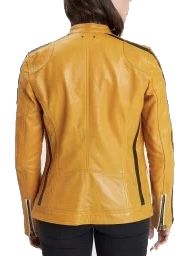 REXY BLOUSON CUIR FEMME STYLE BIKER 