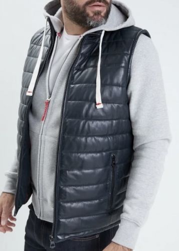 gilet en cuir pour homme 