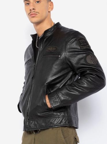 BLOUSON MOTARD BAGDE SCHOTT HOMME LCNEWPORTBD