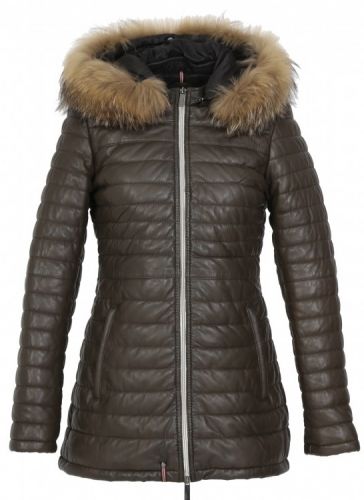 Veste Doudoune cuir Oakwood Poppy 
